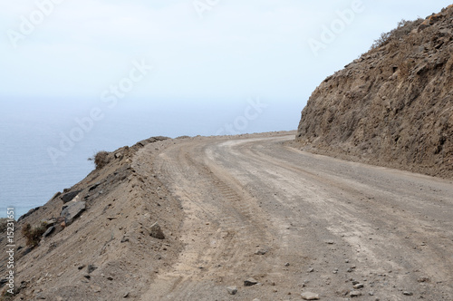 Mountian road on Canary Island Fuerteventura, Spain photo