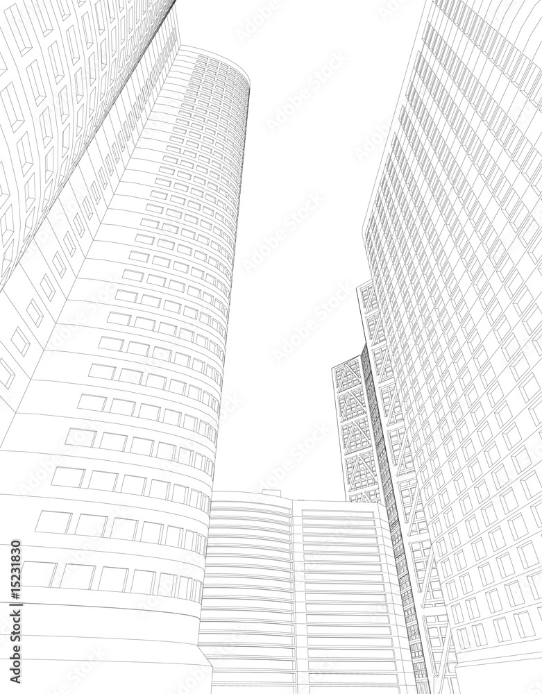 Fototapeta premium architecture in two colors