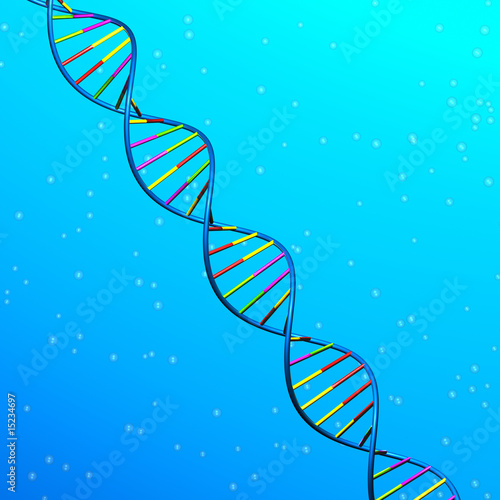 dna before blue background