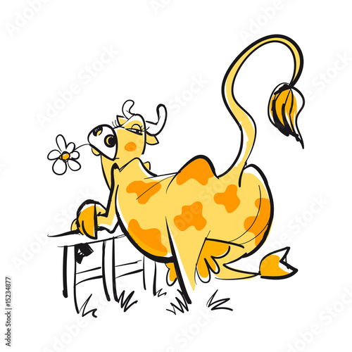 vache orange