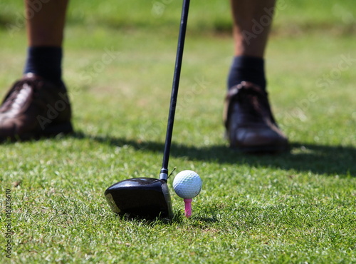 golfsport und abschlag