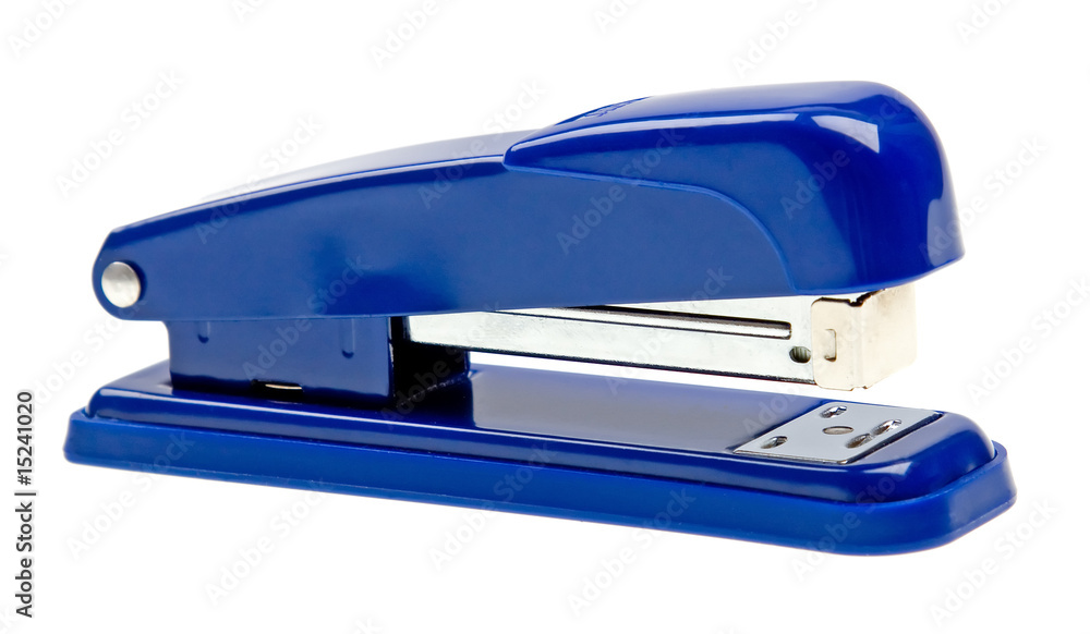 Blue strip stapler isolated on white Blue strip stapler isolated on white