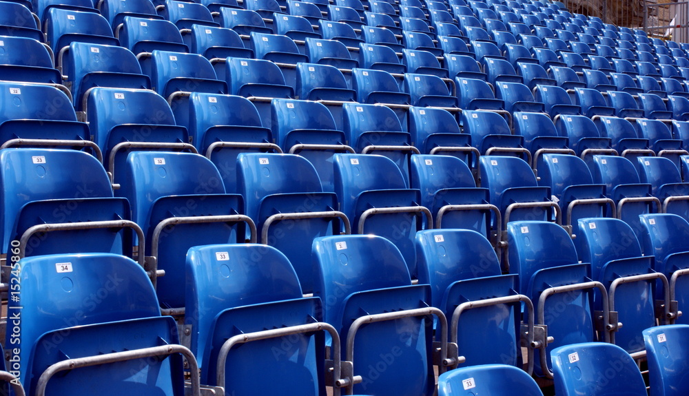 Fototapeta premium blue chairs 1