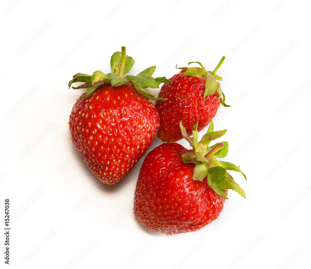 Strawberries isolated over white background Strawberries isolated over white background