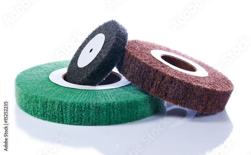 Three abrasive wheels photo