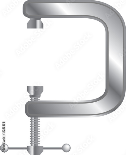 illustration of a steel tool, a clamp