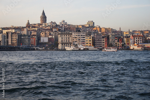 Galata Tower and Golden Horn in Istanbul, Turkey © Svetlana Privezentse