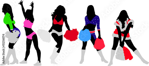 cheerleaders vector