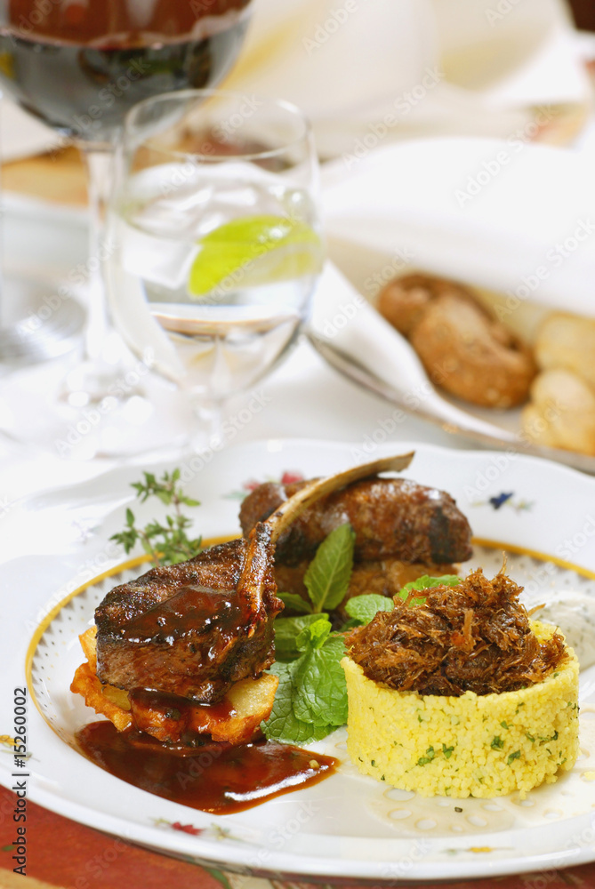 grilled meat with couscous grilled meat with couscous