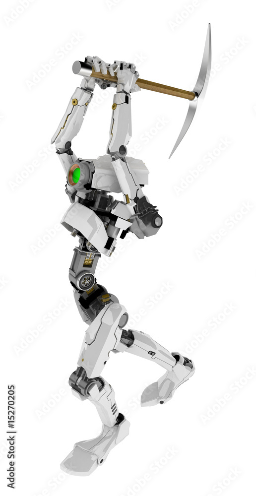 Slim Robot, Pickaxe Swing Slim Robot, Pickaxe Swing