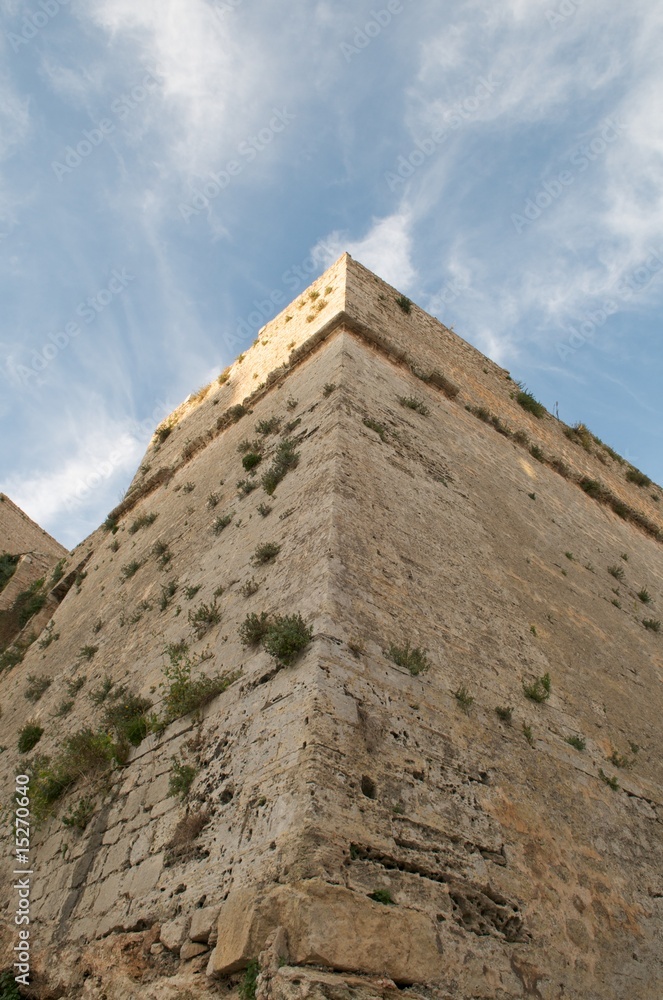 ibiza. View of the walls of the city of Ibiza. UNESCO