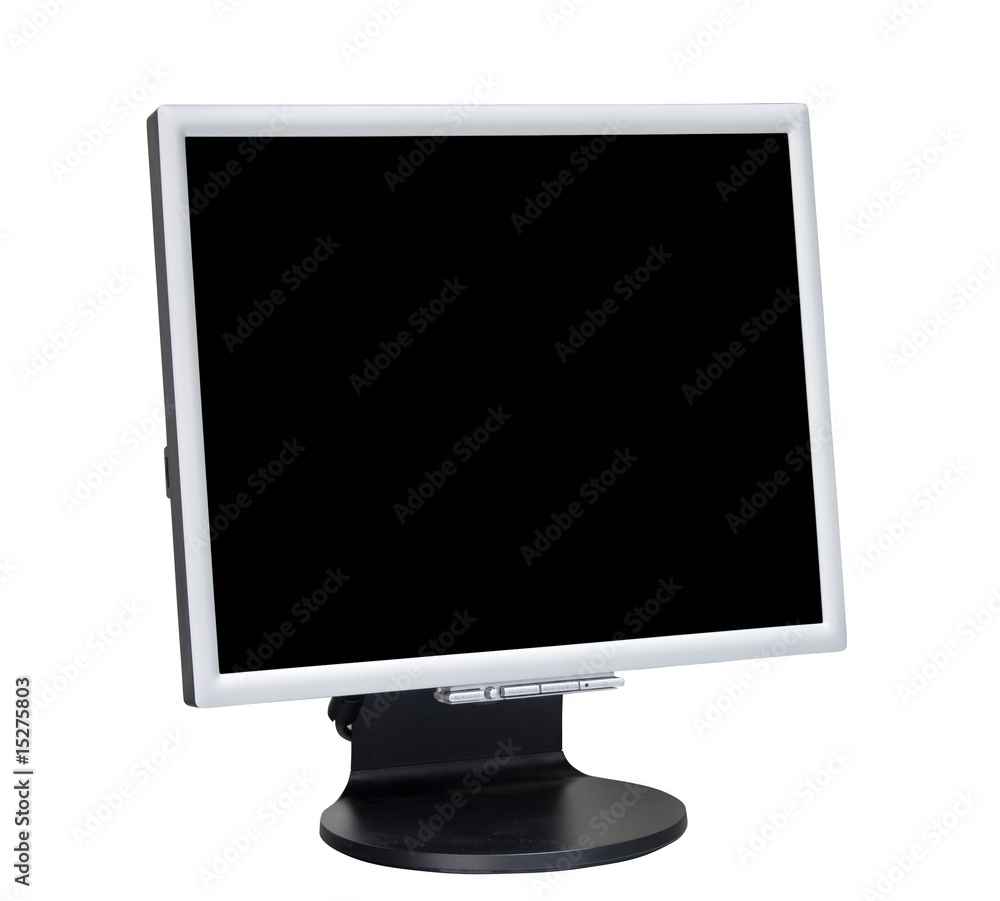 Black computer display isolated on white background Black computer display isolated on white background
