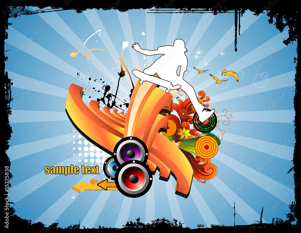 Obraz premium skater en vector