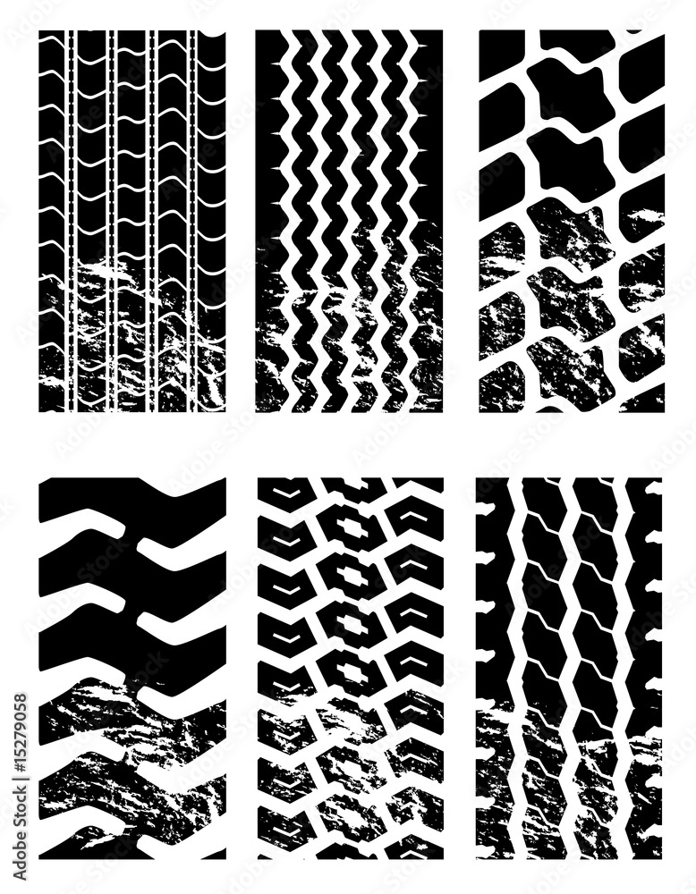 Obraz premium Truck tyre tracks