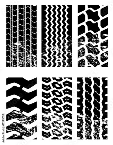 Truck tyre tracks
