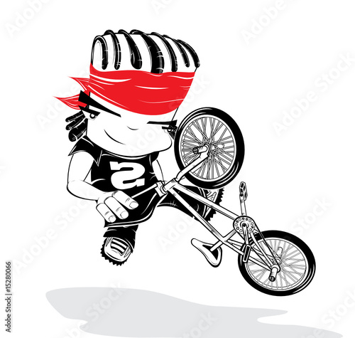 Black BMXer