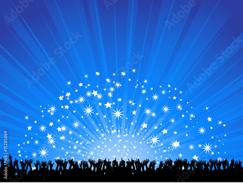 Blue party background