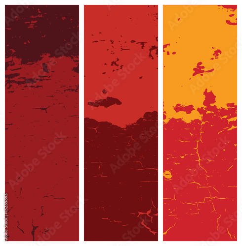 set of grunge textured banners, vector illustration