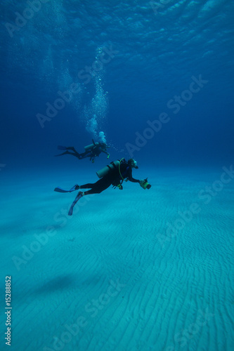 Scene of Scuba divers underwater