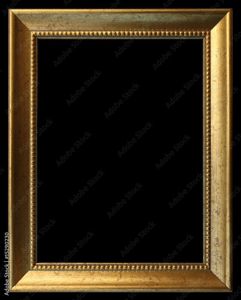 cadre doré sur fond noir Photos | Adobe Stock