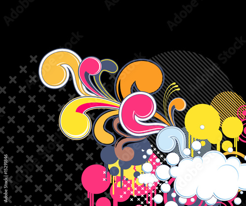 funky background with cloud