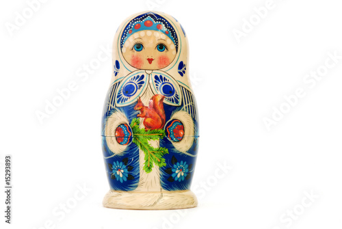 Matriochka on white