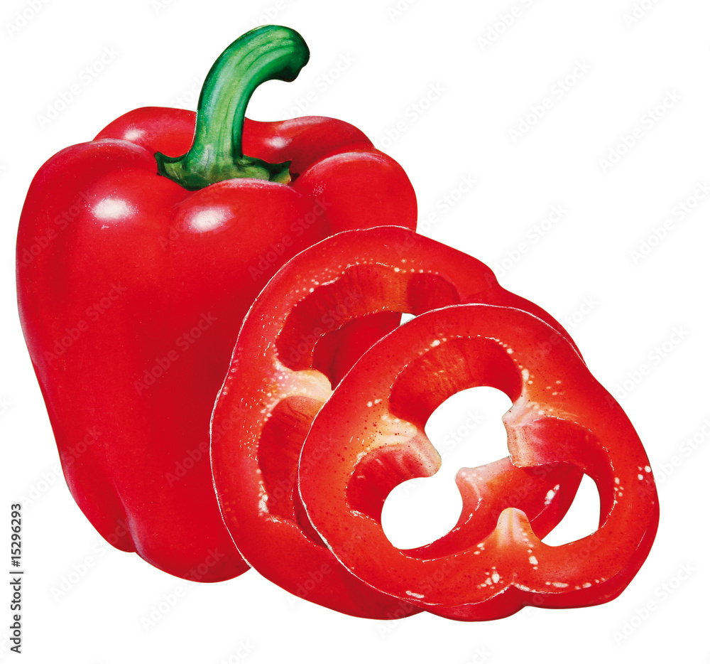 rote Paprika mit Ringen rote Paprika mit Ringen