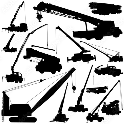construction objects vector (crane)