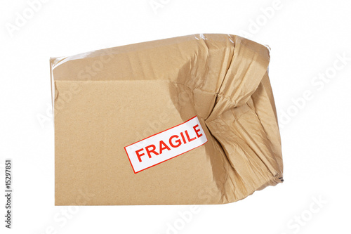 Damaged cardboard box