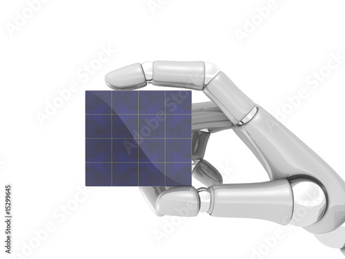 Solar panel in robo hand