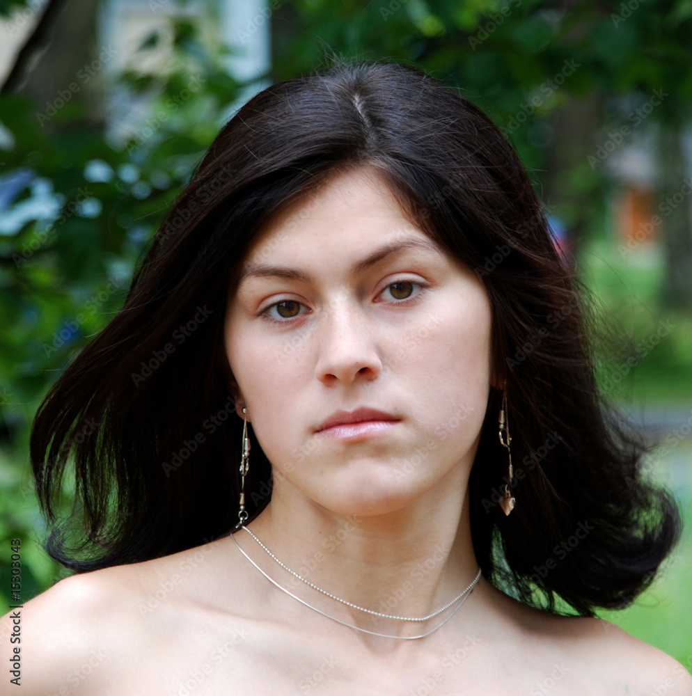 Fototapeta premium The young attractive girl