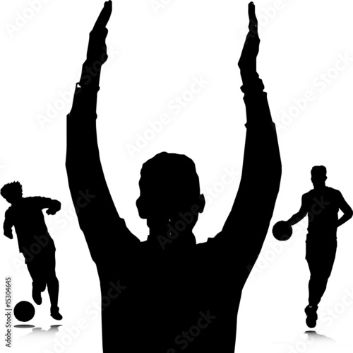 judge sport vector silhouettes