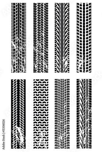 Various tyre tracks
