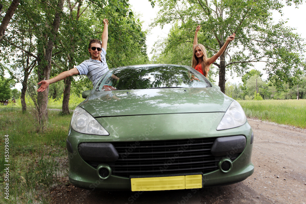 trip on a car trip on a car