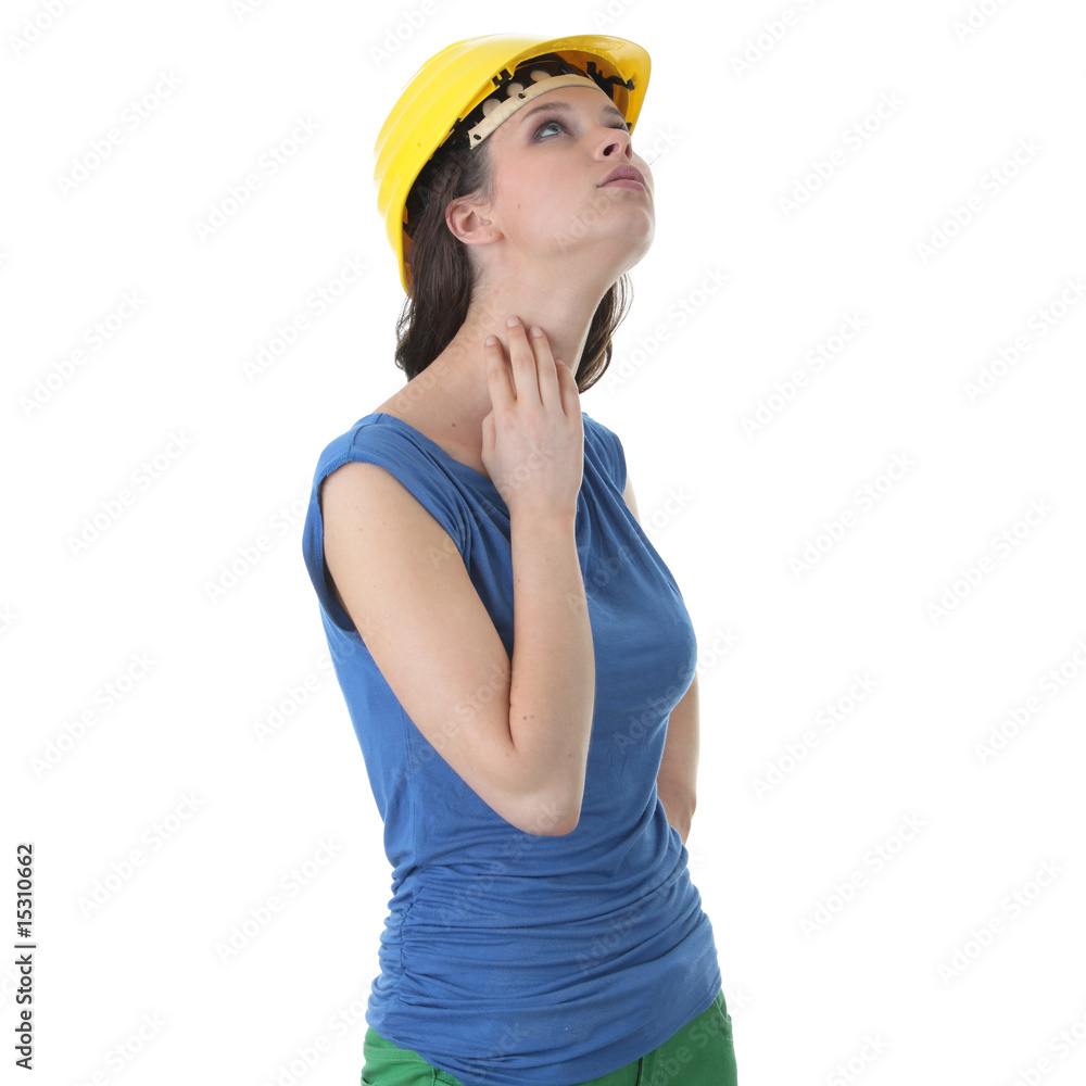Sexy young woman construction worker contractor Sexy young woman construction worker contractor
