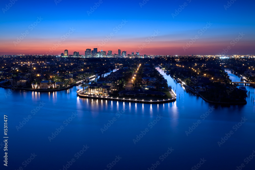 Aerial view of Fort Lauderdale, Florida skyline