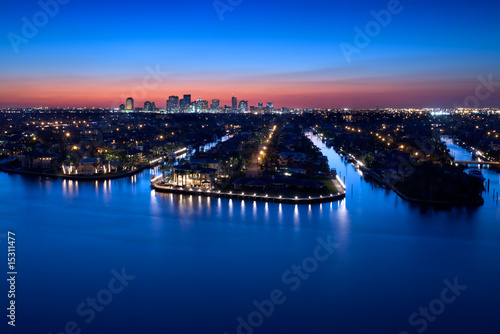 Aerial view of Fort Lauderdale, Florida skyline