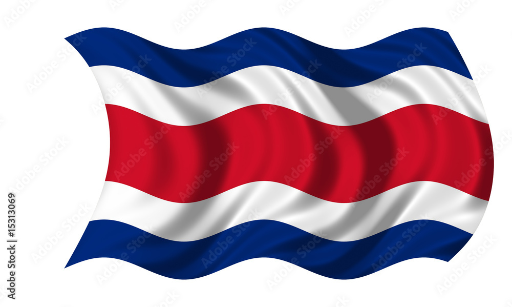 Naklejka premium Costa Rica Flag