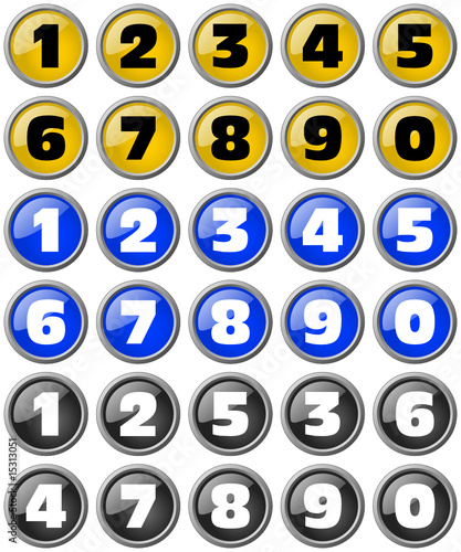 decimal numerals 0 to 9