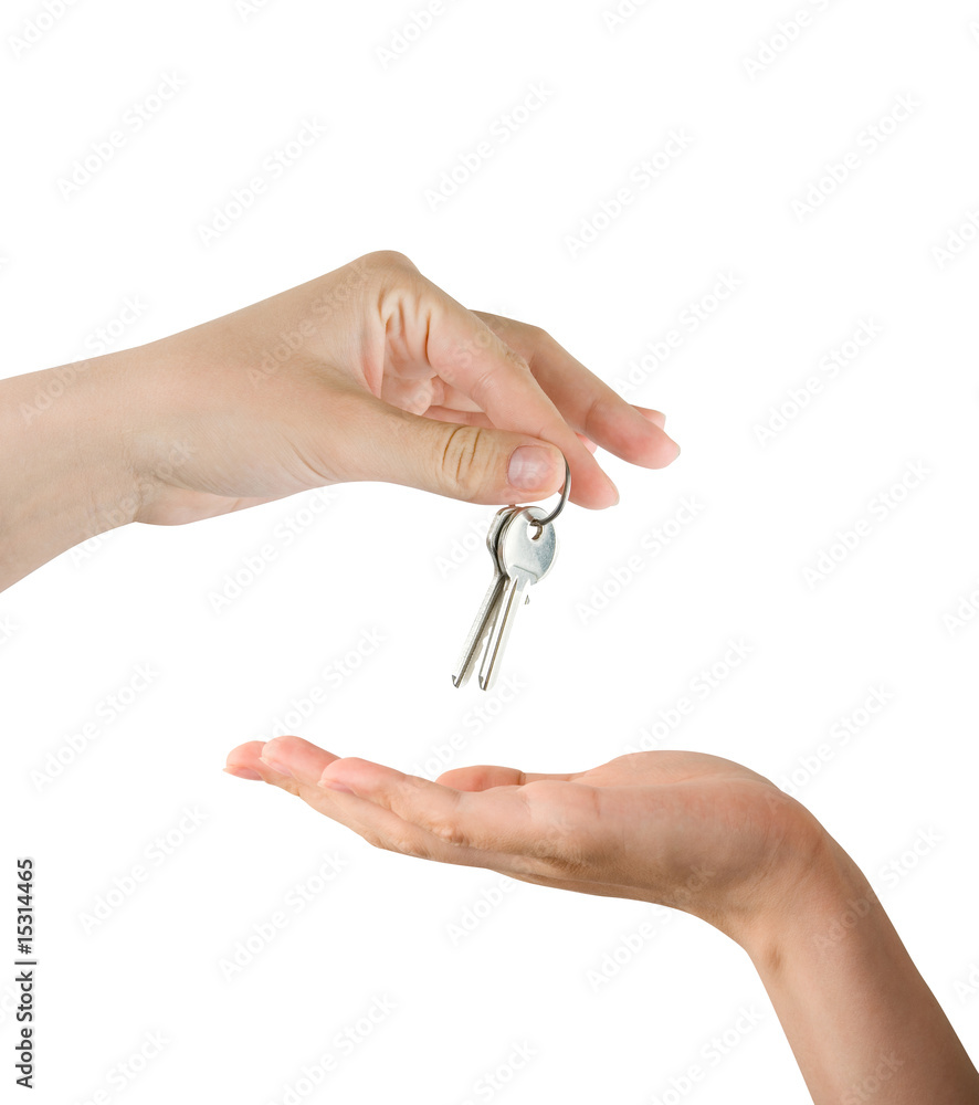 hands and key