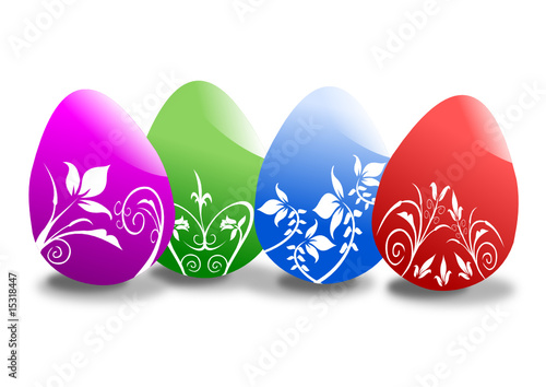 Oster Eier mit Blumen Muster