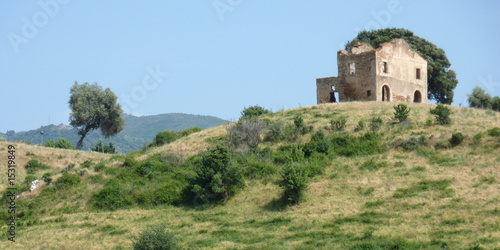 paysage Corse et maison en ruine