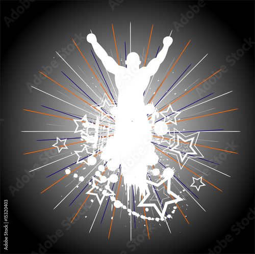 Silhouette of the champion.