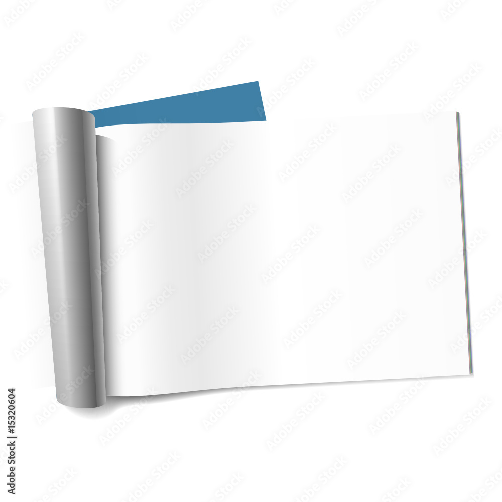 Blank page of magazine. Vector (landscape). Blank page of magazine. Vector (landscape).