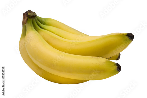 Isolated branch of bananas