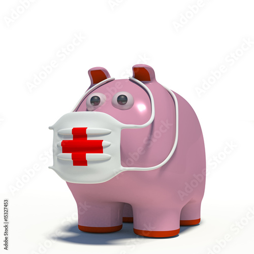 illustraton of a pig in an air mask