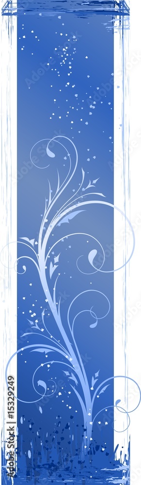 Abstract grunge banners with floral design elements Abstract grunge banners with floral design elements
