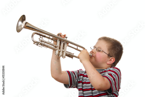 Boy Blowing Trumpet