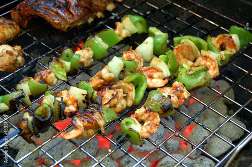 Kabobs on grill