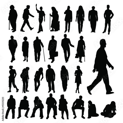 Lots of People Silhouettes